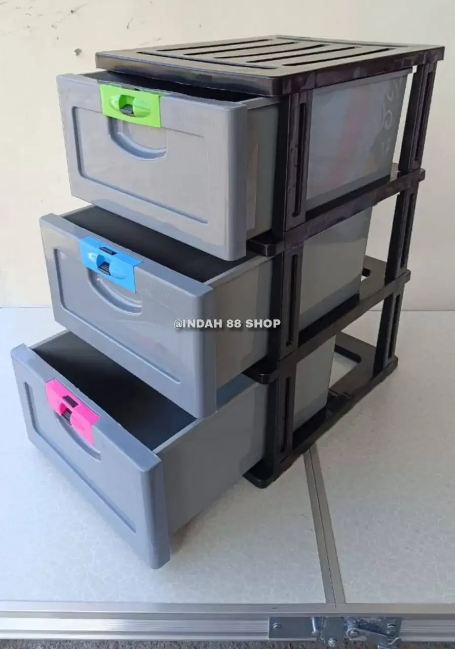Cabinet 3 Susun Plastik / Kabinet Laci Serbaguna - Image 2 of 2