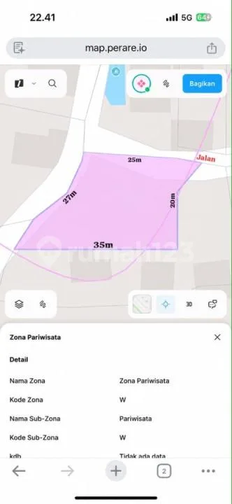Dijual Tanah di Pengosekan, Ubud Lokasi Strategis - Image 3 of 4