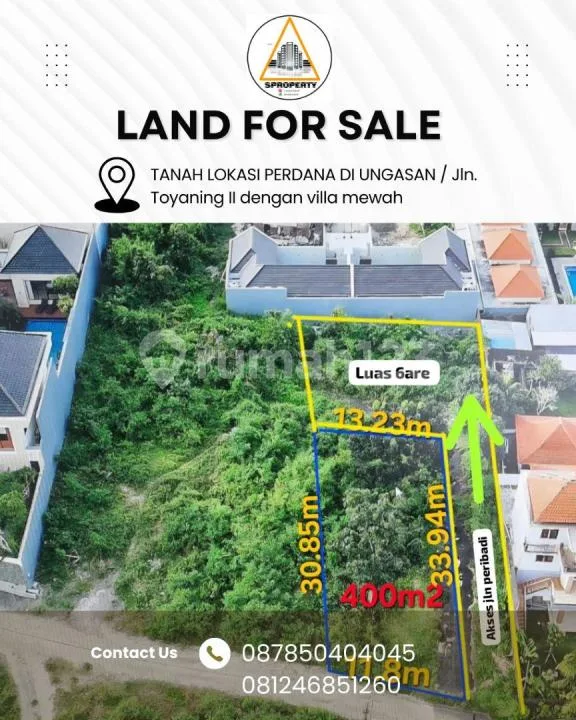 Tanah Lokasi Perdana di Ungasan / Jln. Toyaning Ii dengan Villa Mewah - Image 1 of 4