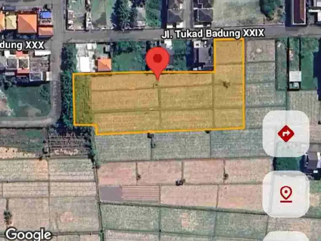 Disewakan Tanah 4.825m² yang terletak Di kawasan Jl.Tukad Badung Renon - Image 5 of 9