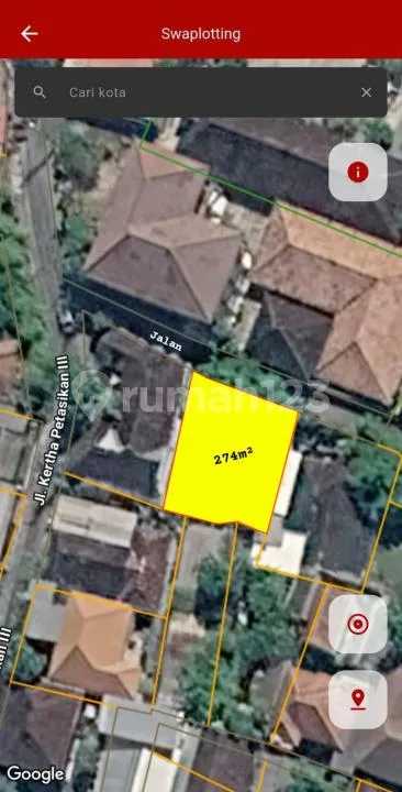 Dijual Tanah Kawasan Permukiman Sidakarya Denpasar Selatan - Image 4 of 4