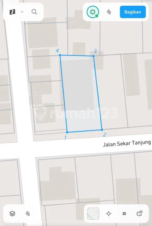 Dijual Tanah Lokasi di Sekar Tunjung, Dentim - Image 4 of 4