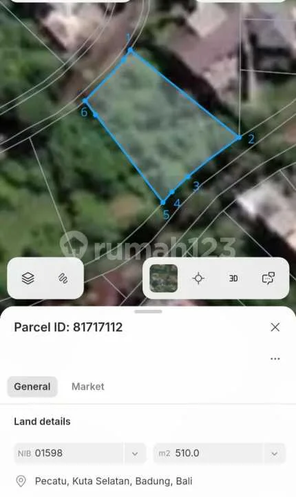 Dijual Tanah dengan View Laut Lokasi di Griya Alam Pecatu - Image 1 of 4
