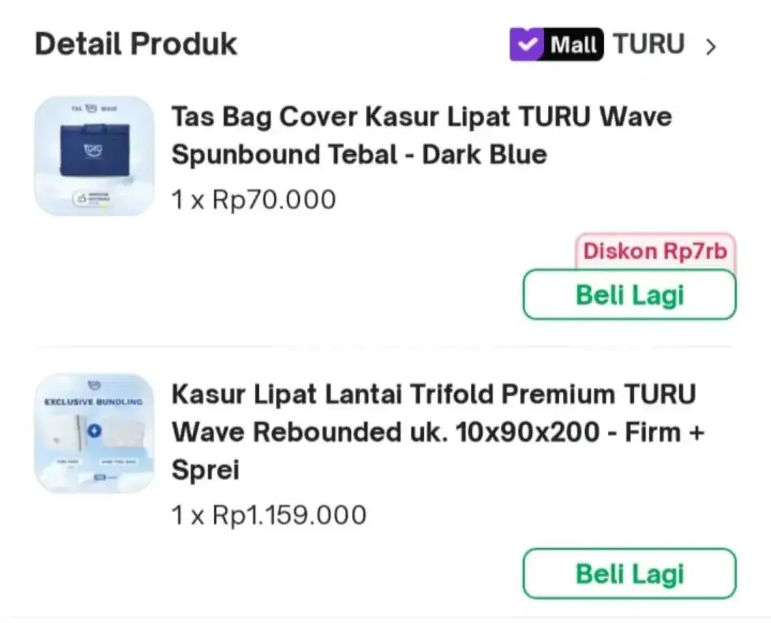 Kasur lipat turu wave firm + sprei & cover bag - Image 3 of 3