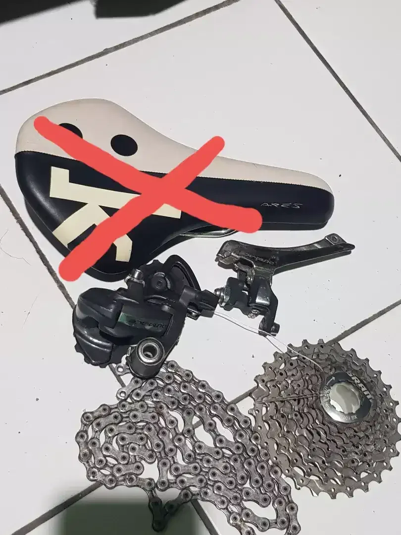 Dura Ace Spocket 11-25/11-28t Normal,Bonus Rantai - Image 3 of 3