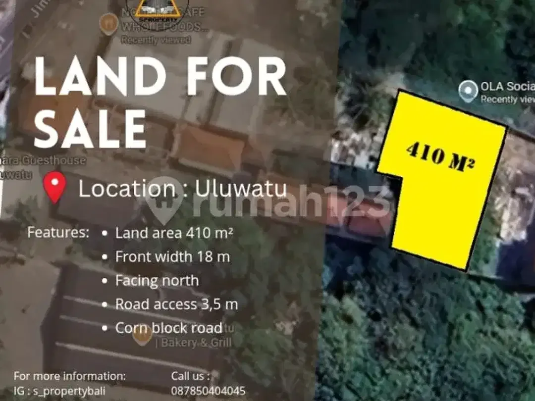 Dijual Lahan Komersial Daerah Uluwatu Harga Under Market - Image 1 of 5