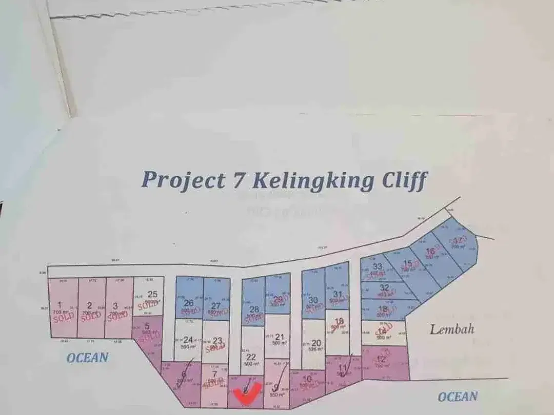 jual tanah 5 are kelingking cliff View ocean Nusa penida klungkung Bali - Image 2 of 4