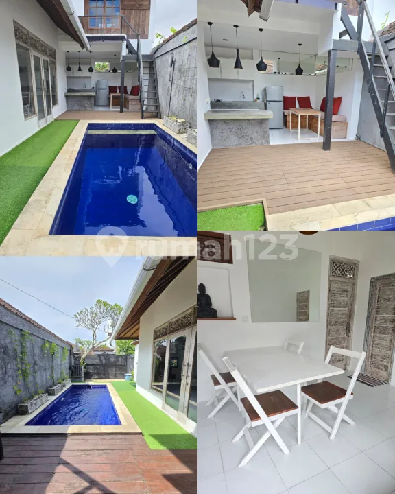DISEWAKAN VILLA WHITE WASH SEMI CLASSIC STYLE WITH PRIVATE POOL DI KEROBOKAN - Image 4 of 4