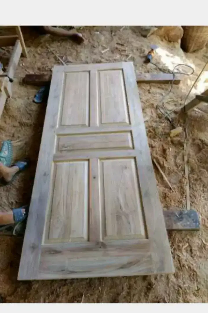 Jual daun pintu bahan kayu mahoni dan jati barang ready - Image 4 of 5