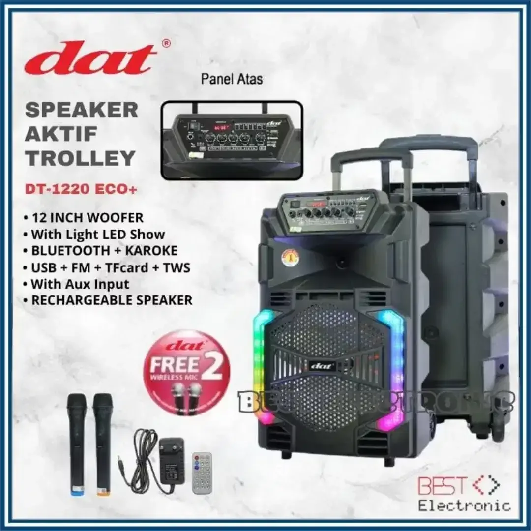 Merk DAT original speaker troly karaoke besar 12 inch - Image 1 of 3