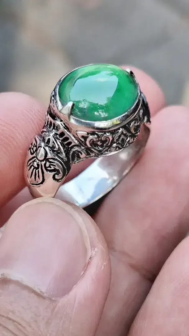 Jadeite jade type A / Natural giok burma - Image 3 of 5