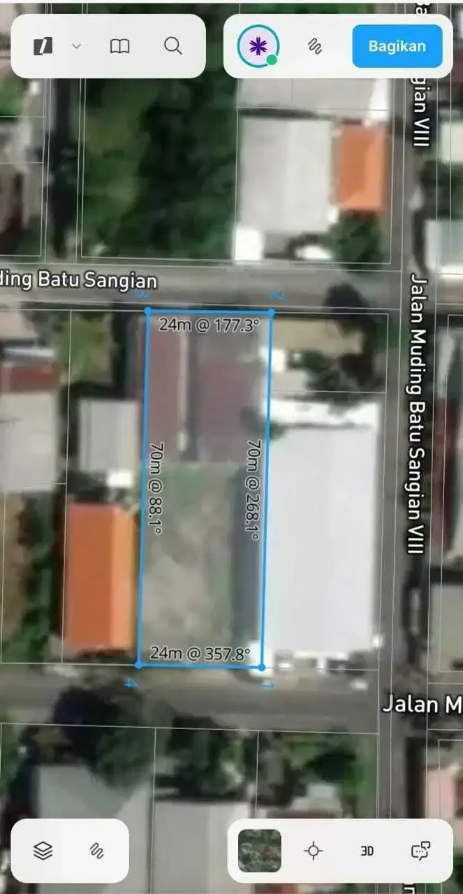 Tanah Komersial Lokasi Strategis di Jalan Utama Kerobokan Bali - Image 7 of 9