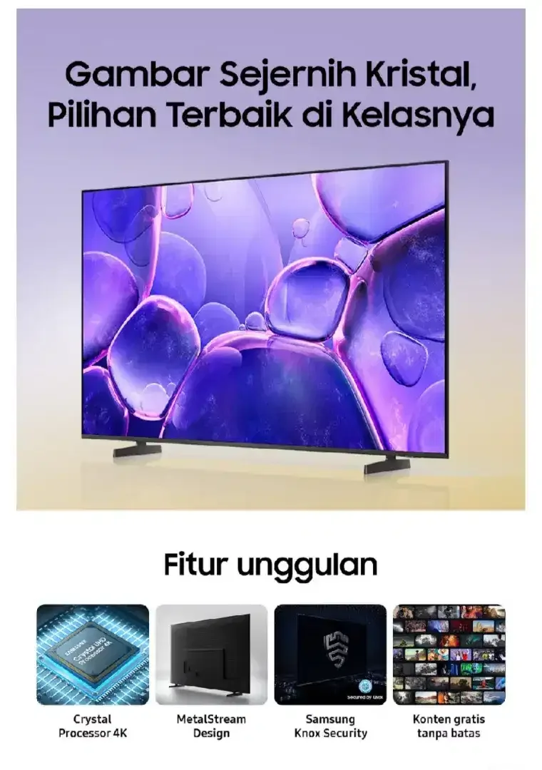 Samsung 43 inchi smart TV 4K UHD Netflix YouTube Digital BARU Resmi - Image 4 of 5