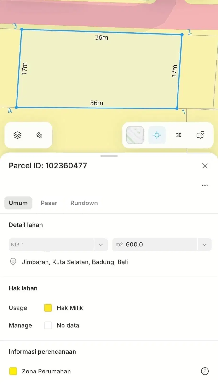 Tanah Strategis area Villa dekat Nuansa Futsal Jimbaran - Image 8 of 8