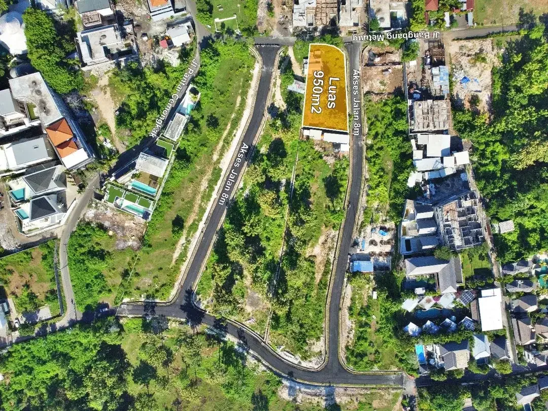 DIJUAL SEBIDANG TANAH OCEAN VIEW DI KAWASAN WISATA PANTAI BINGIN PECATU BALI - Image 1 of 6