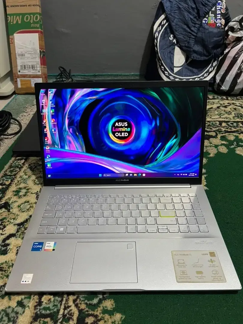Laptop Asus X513EA Core i5 Gen 11 Layar Oled SSD 512GB Ram 8GB - Image 1 of 8