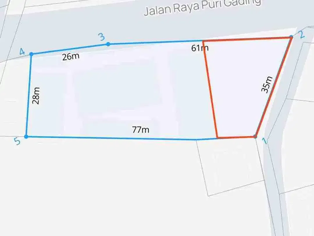 Tanah MURAH Jl Utama Puri Gading Jimbaran - Image 7 of 10