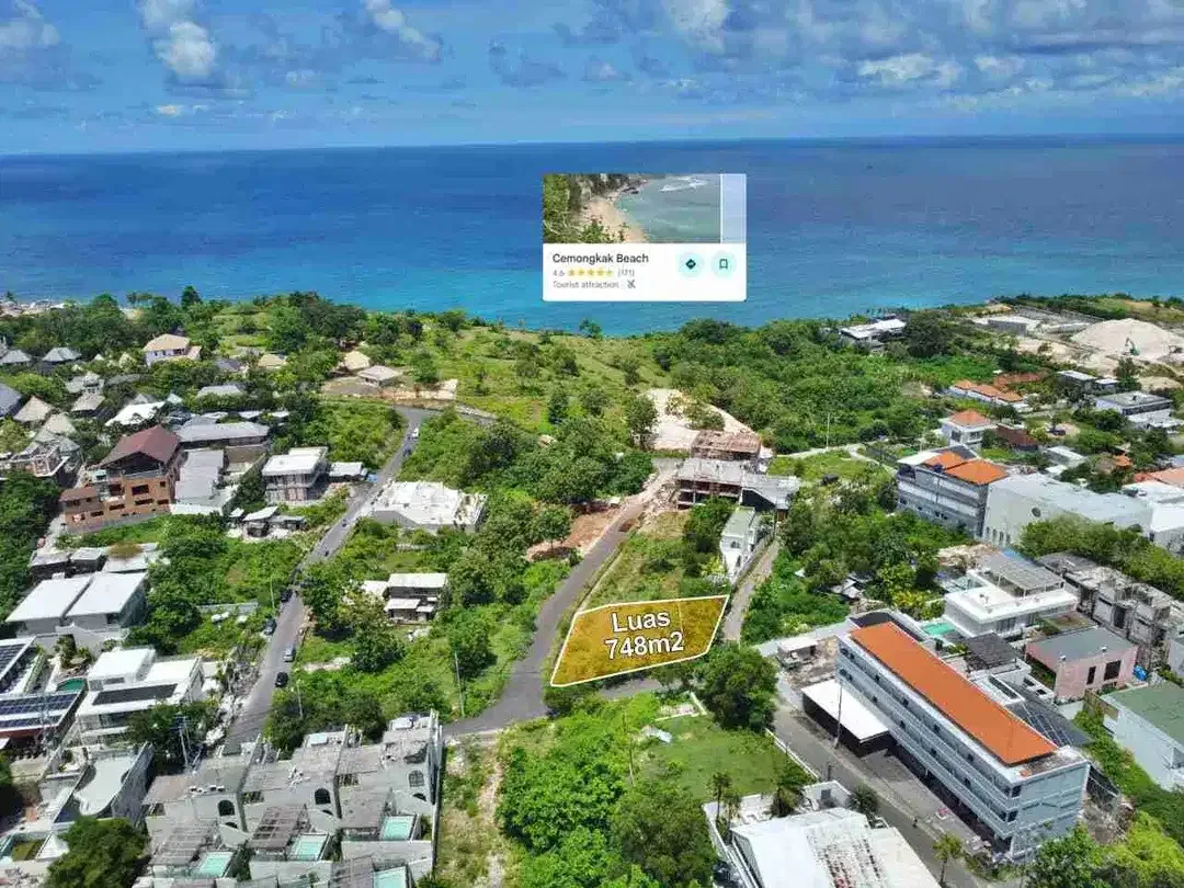 Tanah Ocean View Zona Pink Pantai Cemongkak Pecatu Bali - Image 3 of 10
