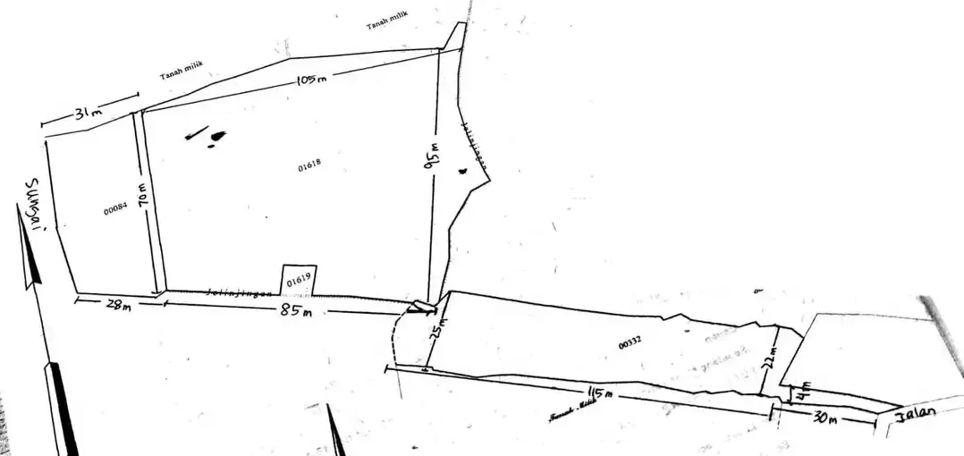 Tanah Cemagi 1,3 Hektar dekat pantai dan muara sungai - Image 2 of 3