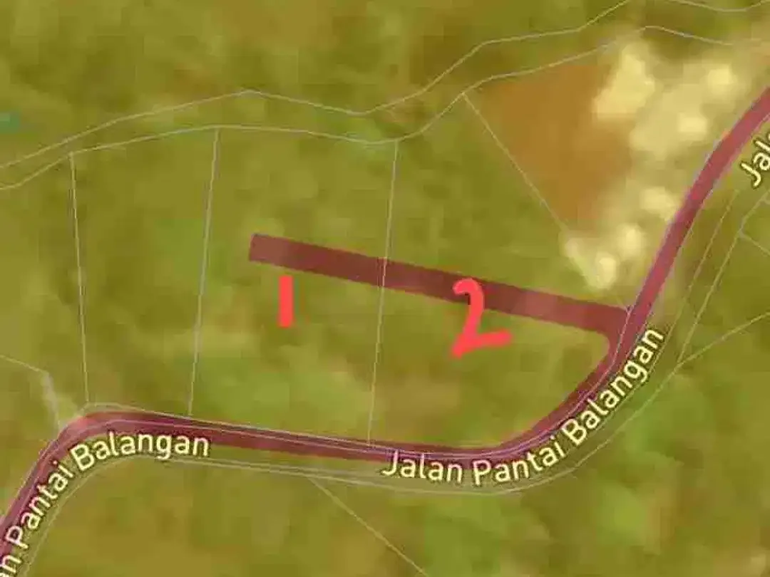 Lahan Komersial Balangan 75 Meter Hook Dekat Pantai - Image 1 of 10