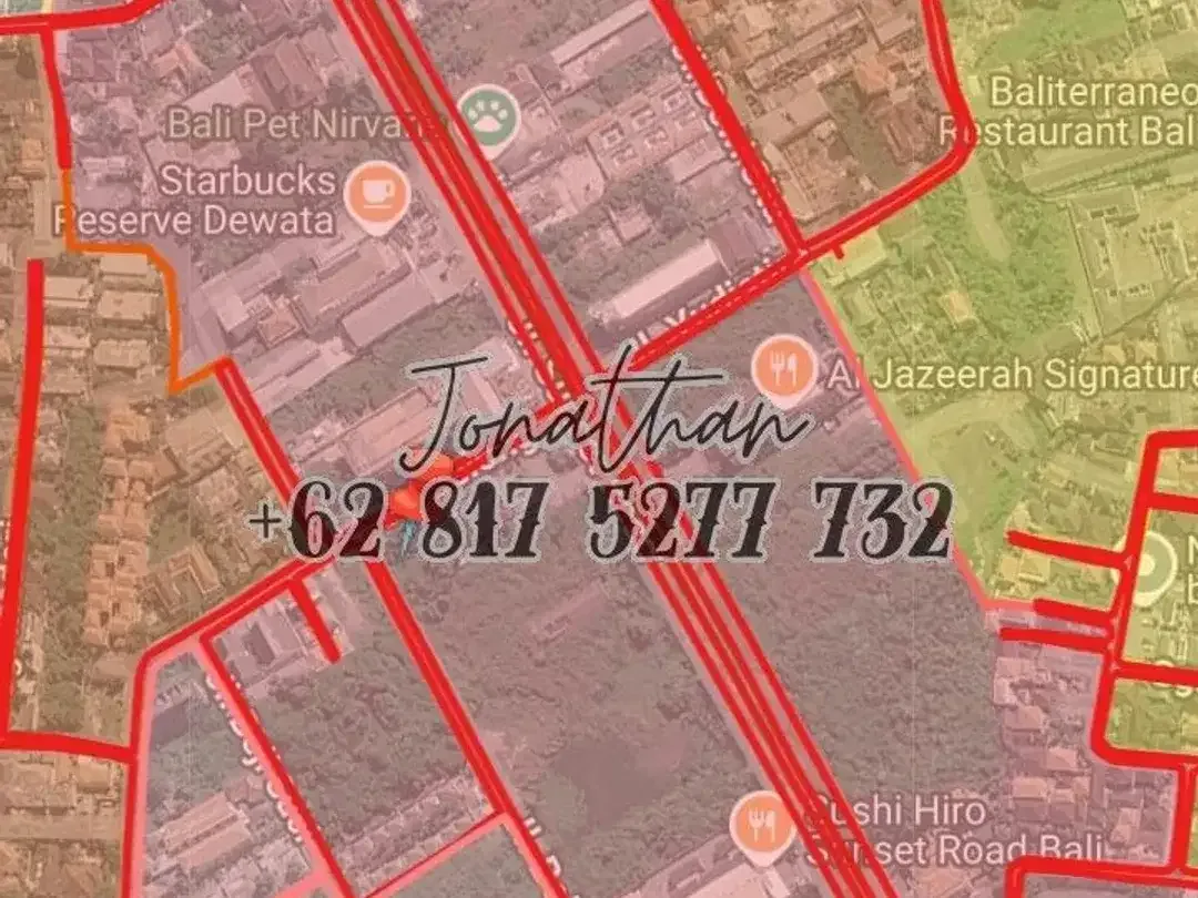 TANAH PREMIUM POSISI HOOK DI JL. BELONG, SUNSET ROAD SEMINYAK – IDEAL UNTUK HOTEL, RESORT, VILLA - LSKHE - Image 2 of 10