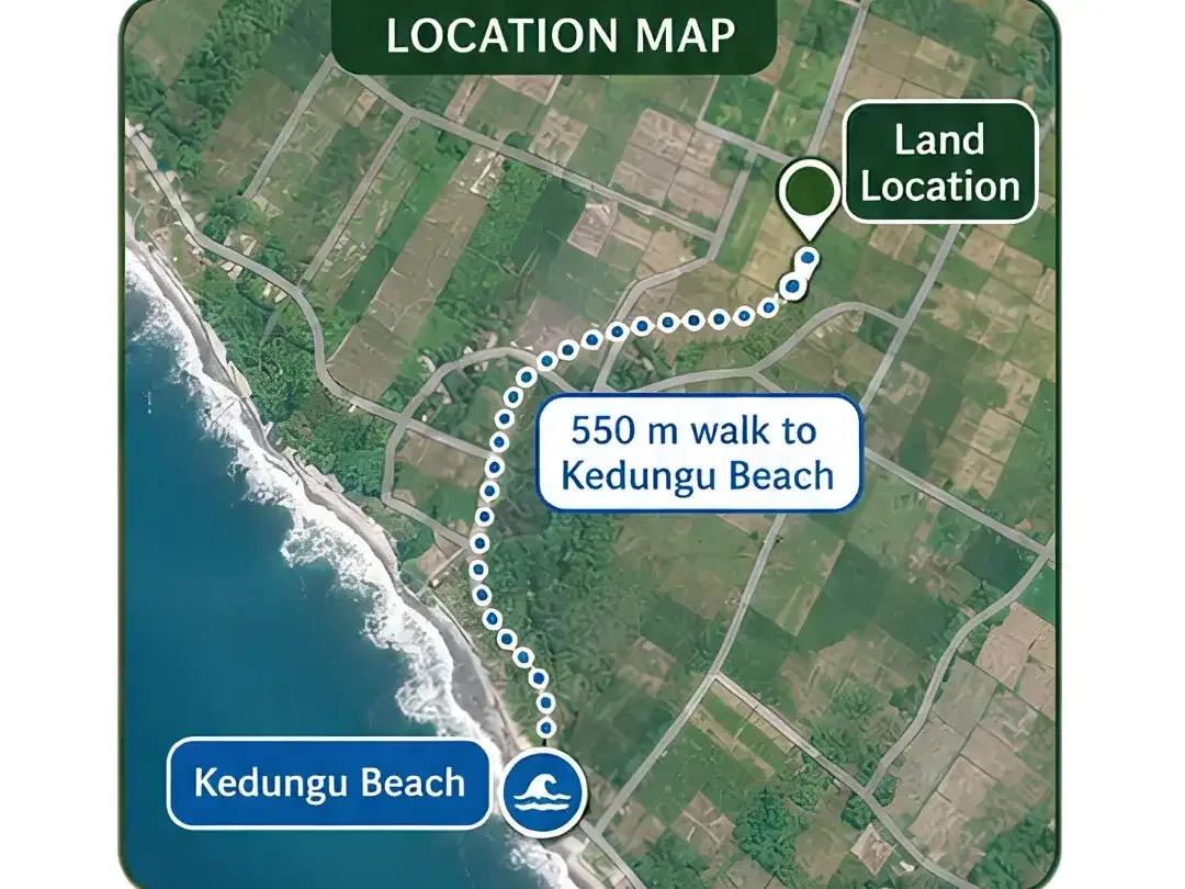 [For Sale] Lahan Pink Zone di Kedungu Beach - Image 2 of 5