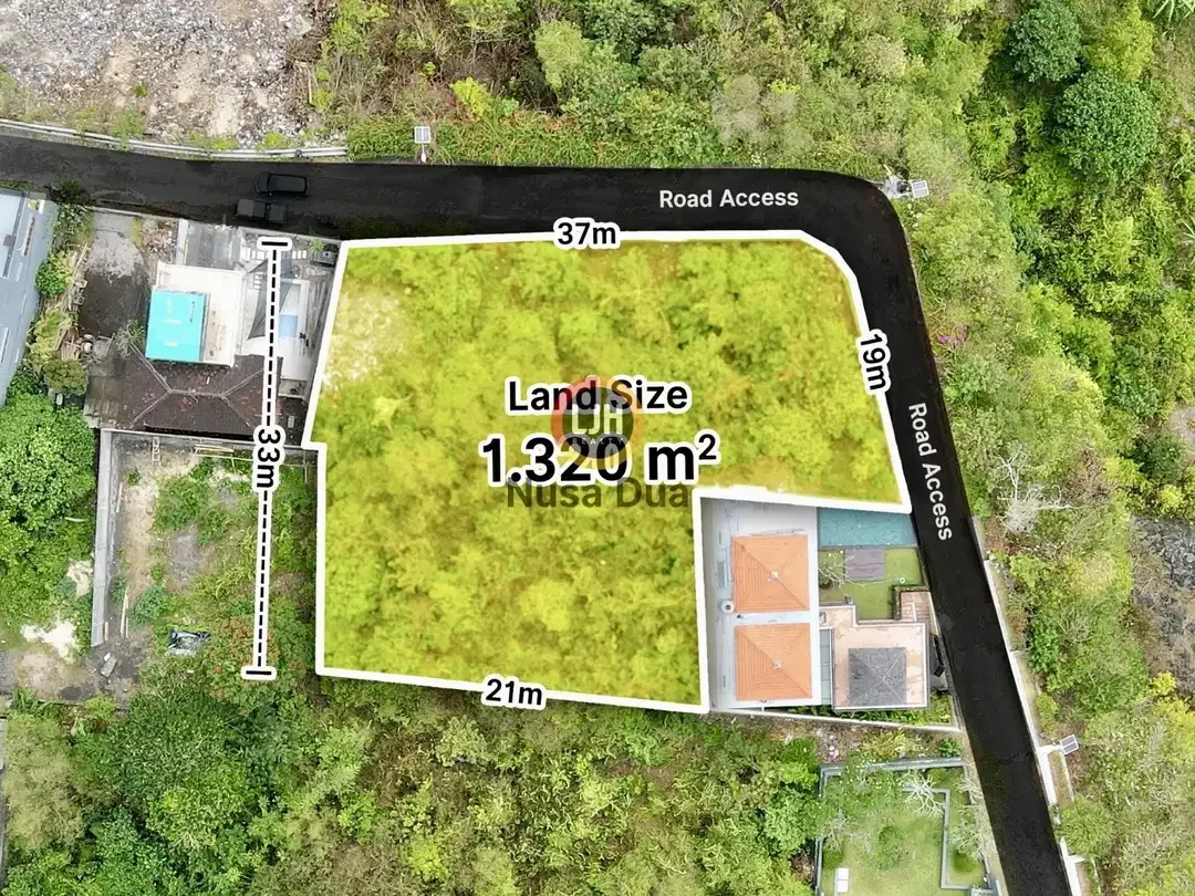 Tanah UNBLOCK VIEW Area Villa Elite Jl Gita Kencana Jimbaran - Image 7 of 10