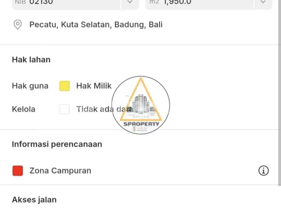 Tanah Lokasi Premium Di Jalan Utama Pantai Suluban Pecatu - Image 3 of 5