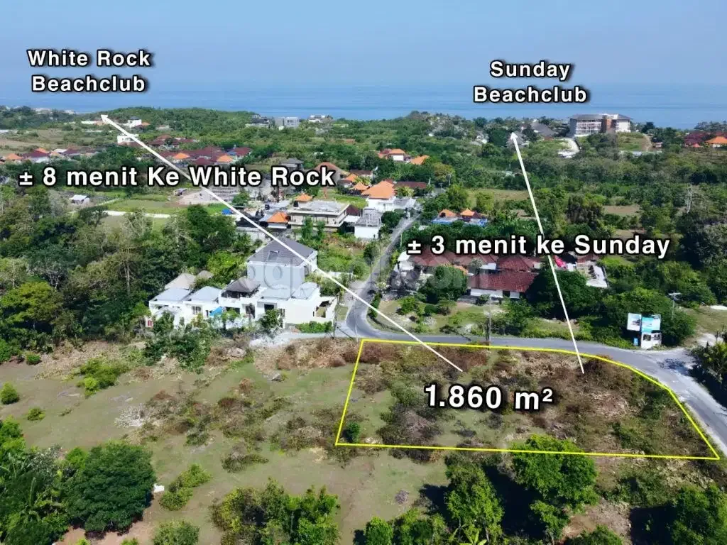 Commercial land of 1,860 in hook position for sale in Ungasan, Bali - Image 4 of 10