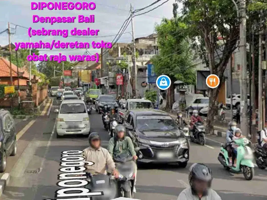 Jual tanah untuk ruko/bisnis luas 472m² di jln RAYA DIPONEGORO Denpasar Bali - Image 3 of 10
