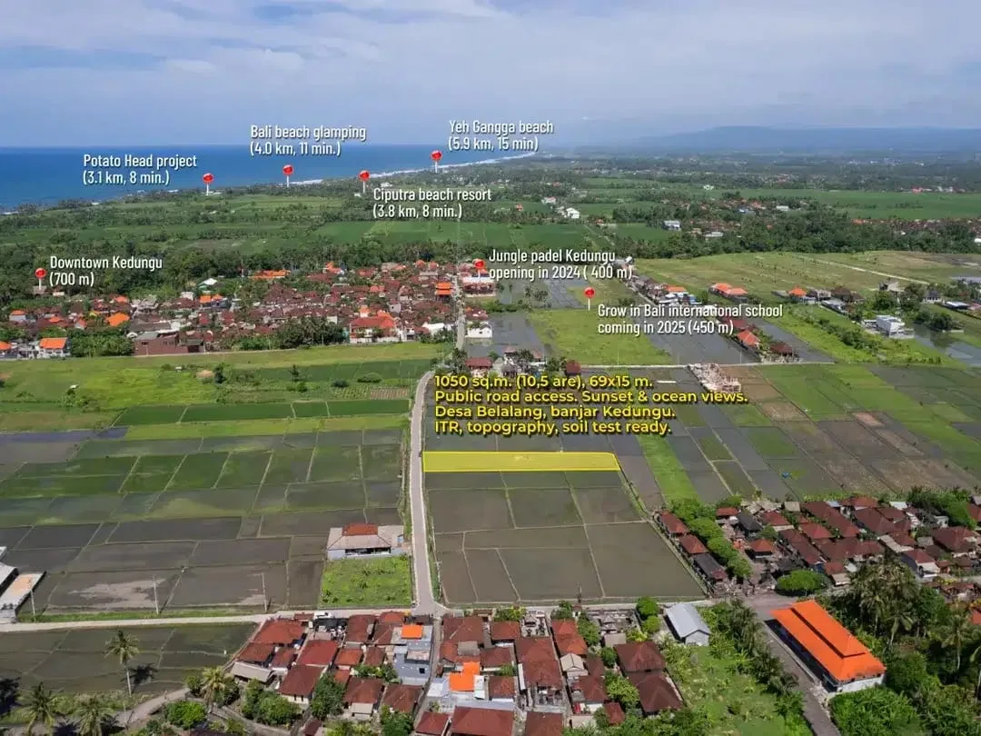 Leasehold Land for Sale in Kedungu, Tabanan – From IDR 17 Million/Are/Year - Image 3 of 6