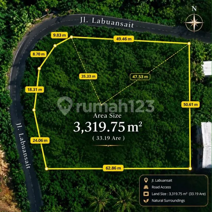 Prime Location Land Main Road Padang Padang Labuan Sait - Image 2 of 4