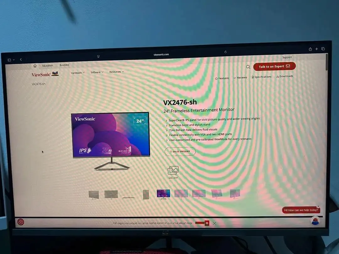 ViewSonic VX2476-sh 24-inch IPS Monitor - Image 2 of 2