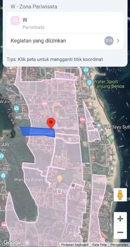 DIJUAL TANAH LOSPANTAI PASIR PUTIH TANJUNG BENOA 1,18 HEKTAR - Image 2 of 3
