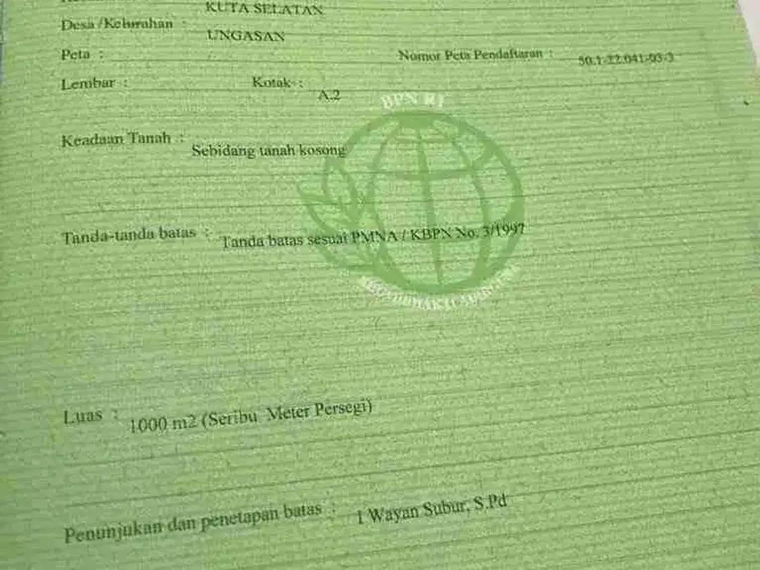 Lahan Strategis 500 Meter ke Pantai Melasti Ungasan Bali - Image 3 of 10