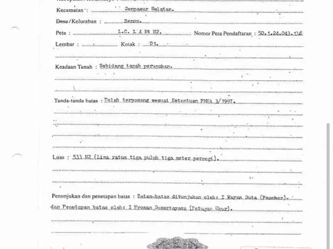 Tanah Renon Akses Jalan 15 Meter Bonus Bangunan - Image 5 of 5