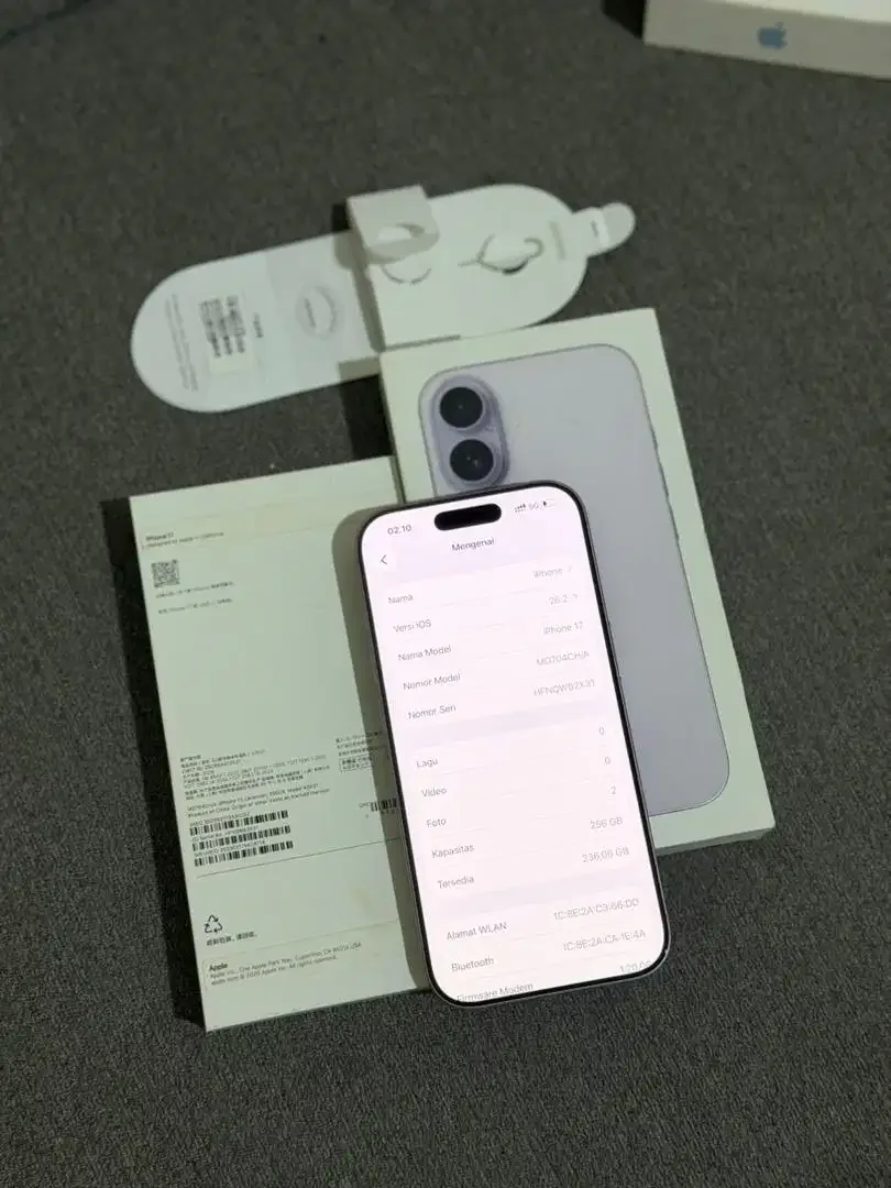 iPhone 17 256GB Bea Cukai Dual SIM Fisik Purple Rare Unit - Image 4 of 5
