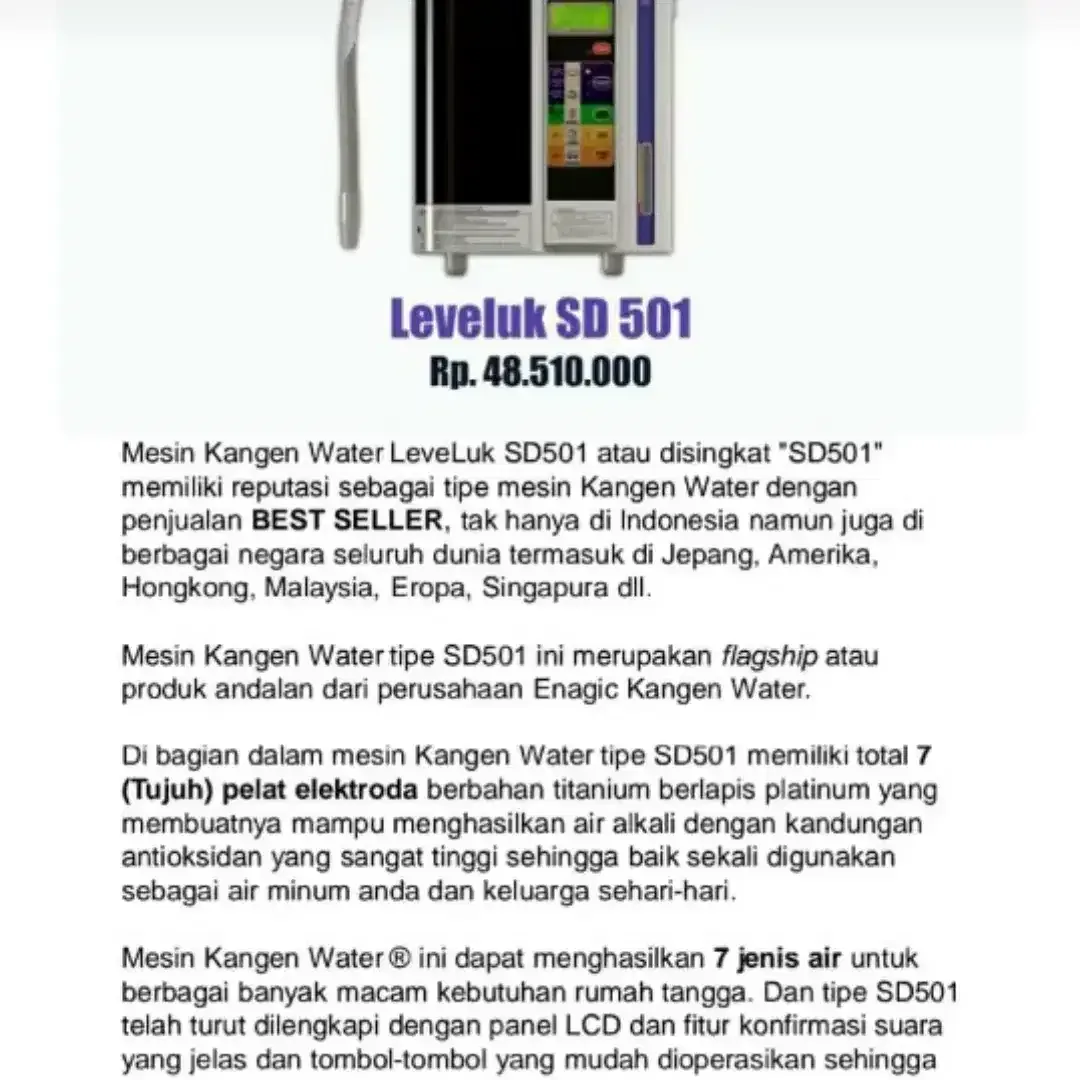 Mesin kangen water alkali antioksidan dan microclester seken rasa baru - Image 9 of 10