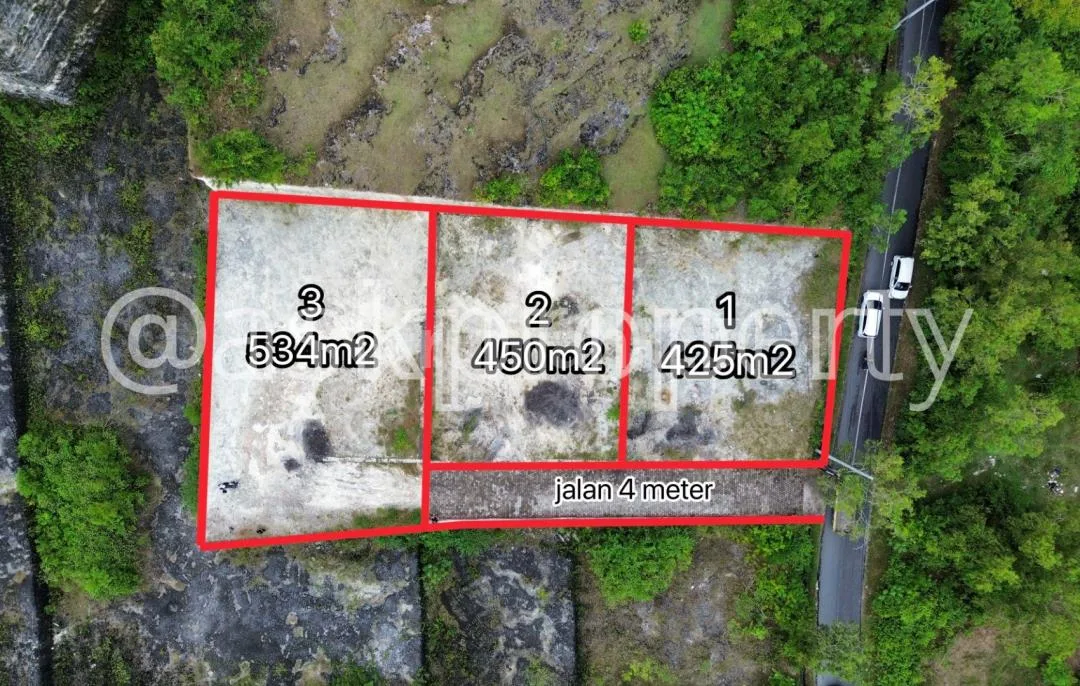 For Sale / Lease 3 Land Plots With Ocean Views Suitable For Villa Ungasan Bali - Image 3 of 4