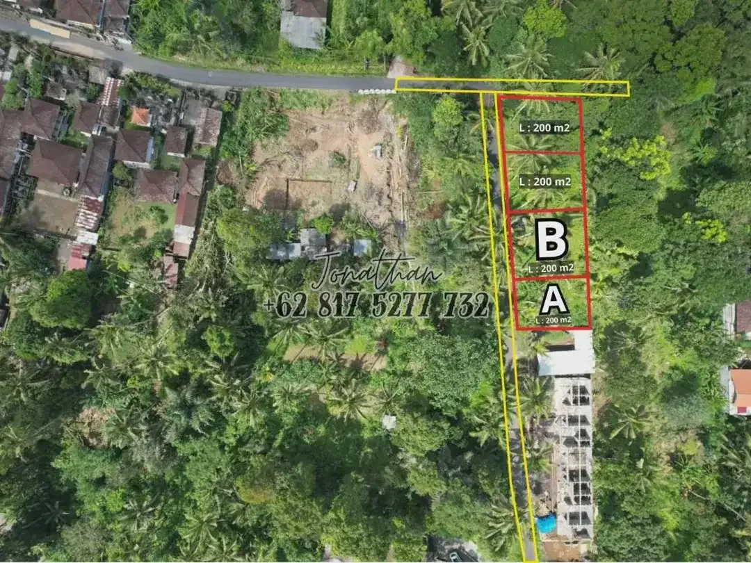 Dijual Tanah SHM Pinggir Jalan Raya 2 Are di Br. Sema Payangan Ubud Bali - Image 3 of 8