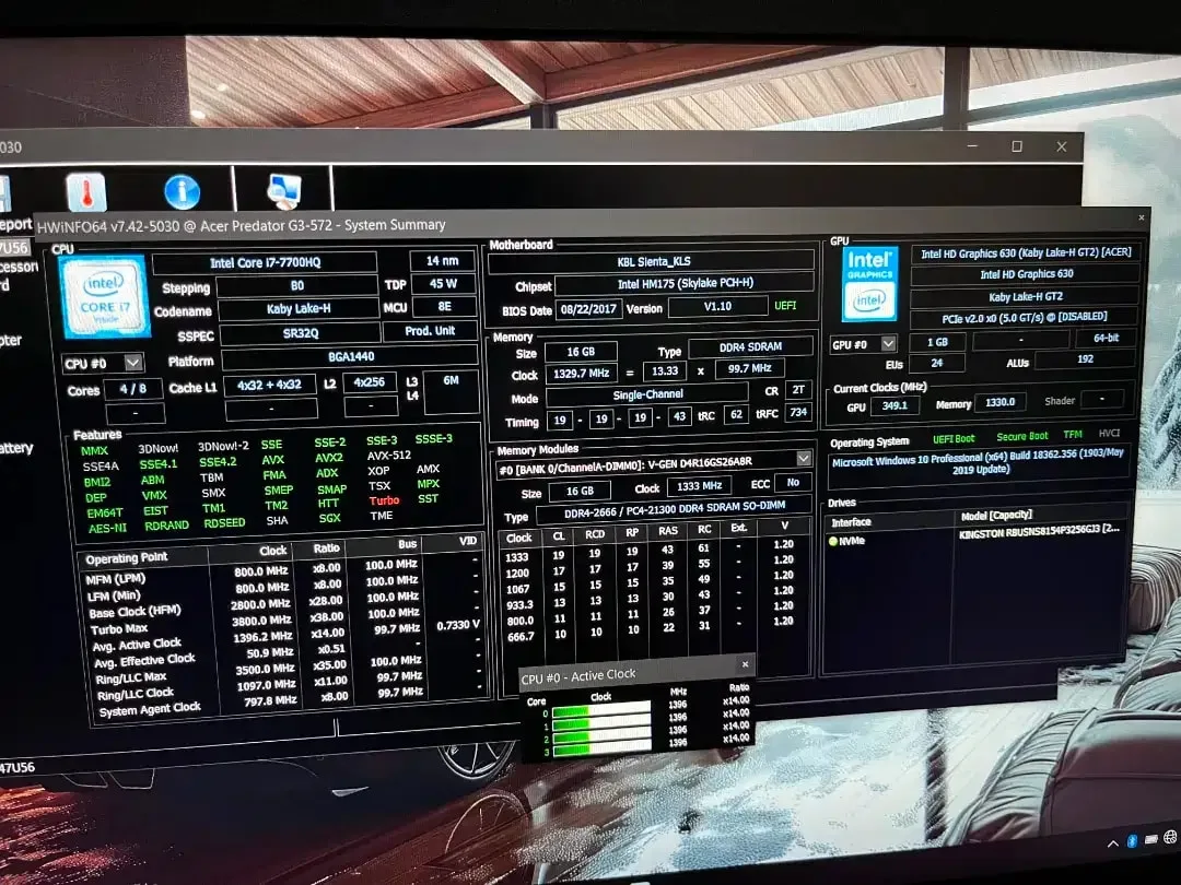 Dijual Acer Predator Helios 300 G3-572 Intel core i7 (ram 16/nvme 256) - Image 5 of 7