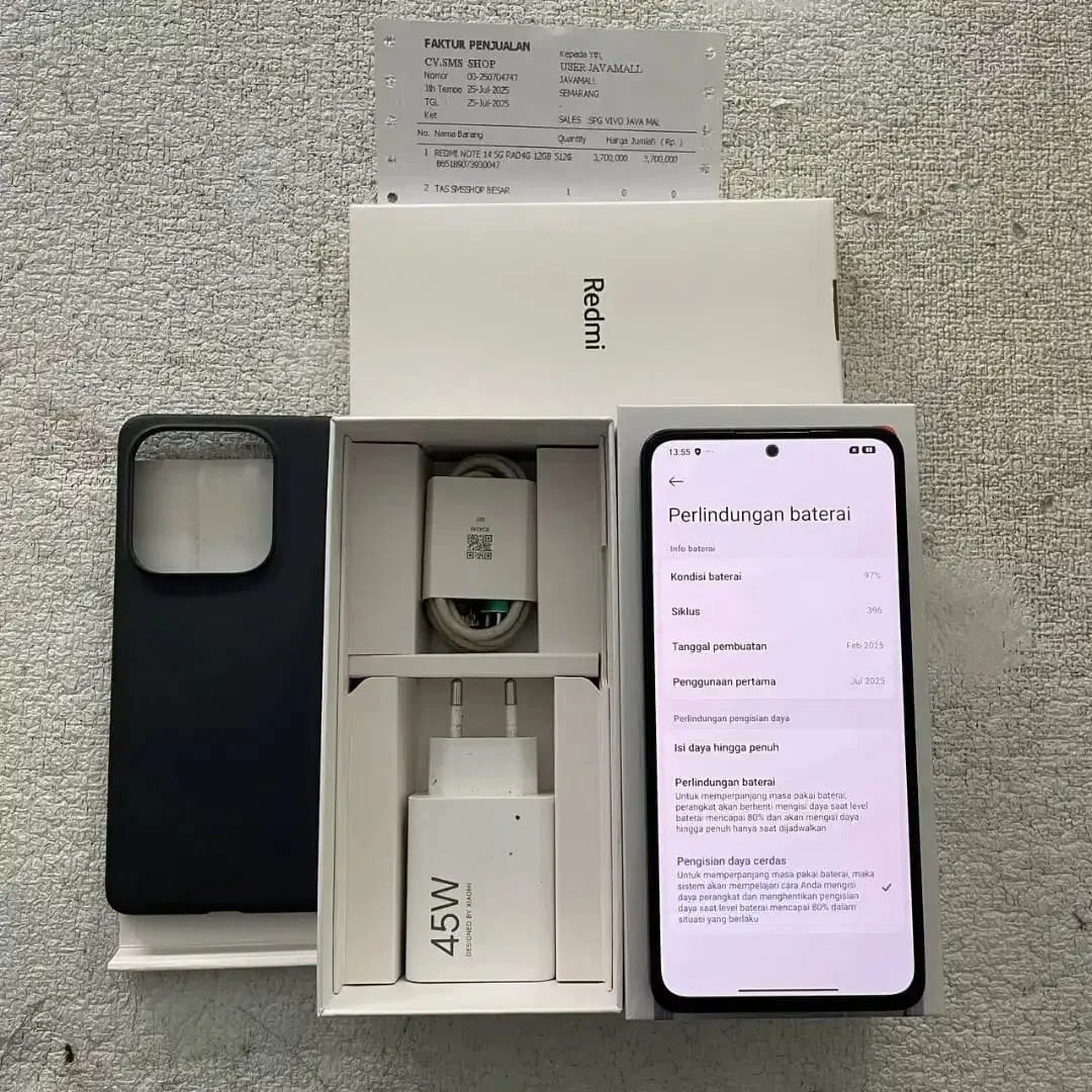 Redmi Note 14 5G Warna Midnight Black 12/512GB - Image 2 of 4