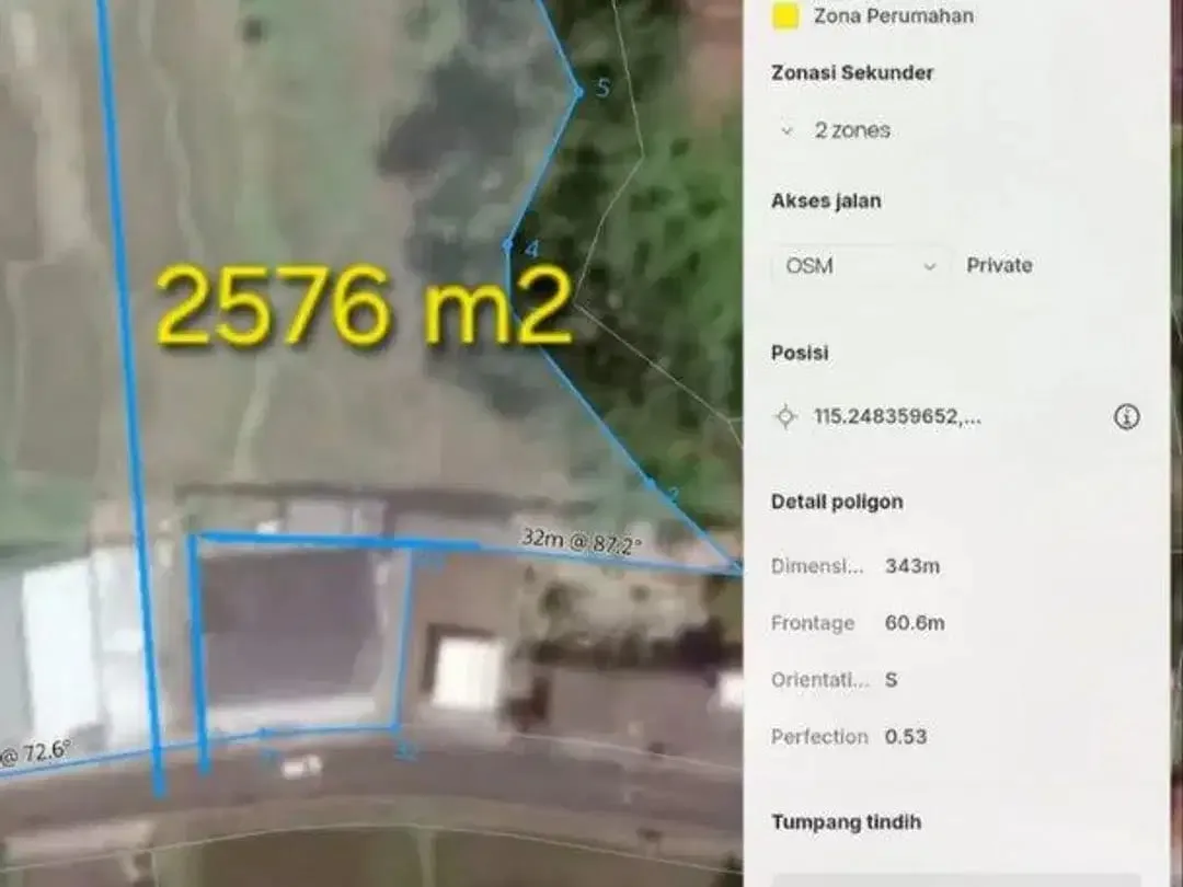 Tanah 25,76 Are Zona Perumahan Disewakan, di Area Sukawati Gianyar - Image 5 of 6
