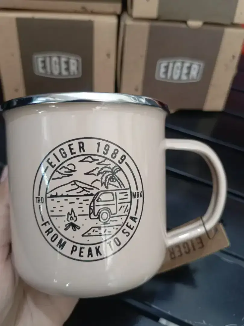 Mug Enamel EIGER DIJAMIN ORIGINAL kap 400ml bebas BPA,Bahan Stainless - Image 6 of 7