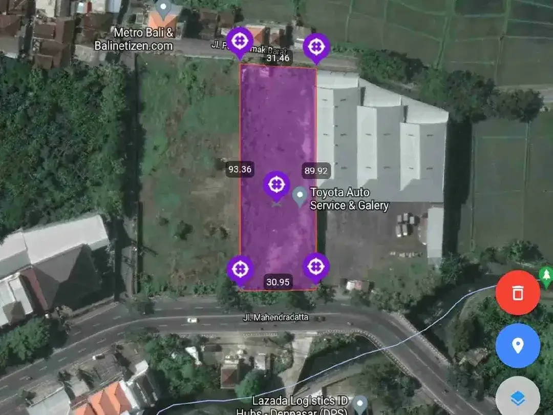 Tanah Komersial 2800m2 di Bypass Mahendradatta Denpasar - Image 3 of 6