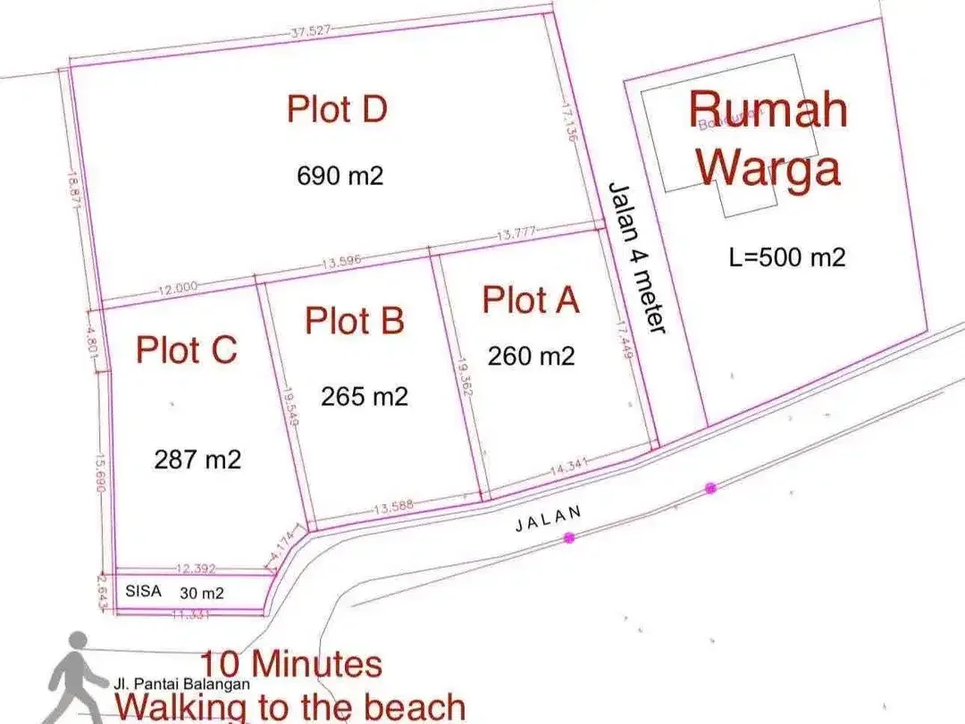 LAND FOR LEASE 2 MINS TO BALANGAN BEACH - Pink Zone - Image 6 of 6