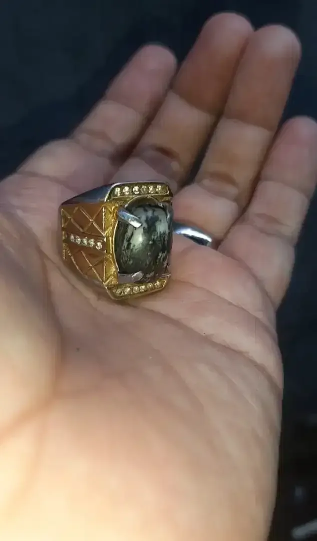 Cincin batu akik bulu monyet seraphinite - Image 9 of 10