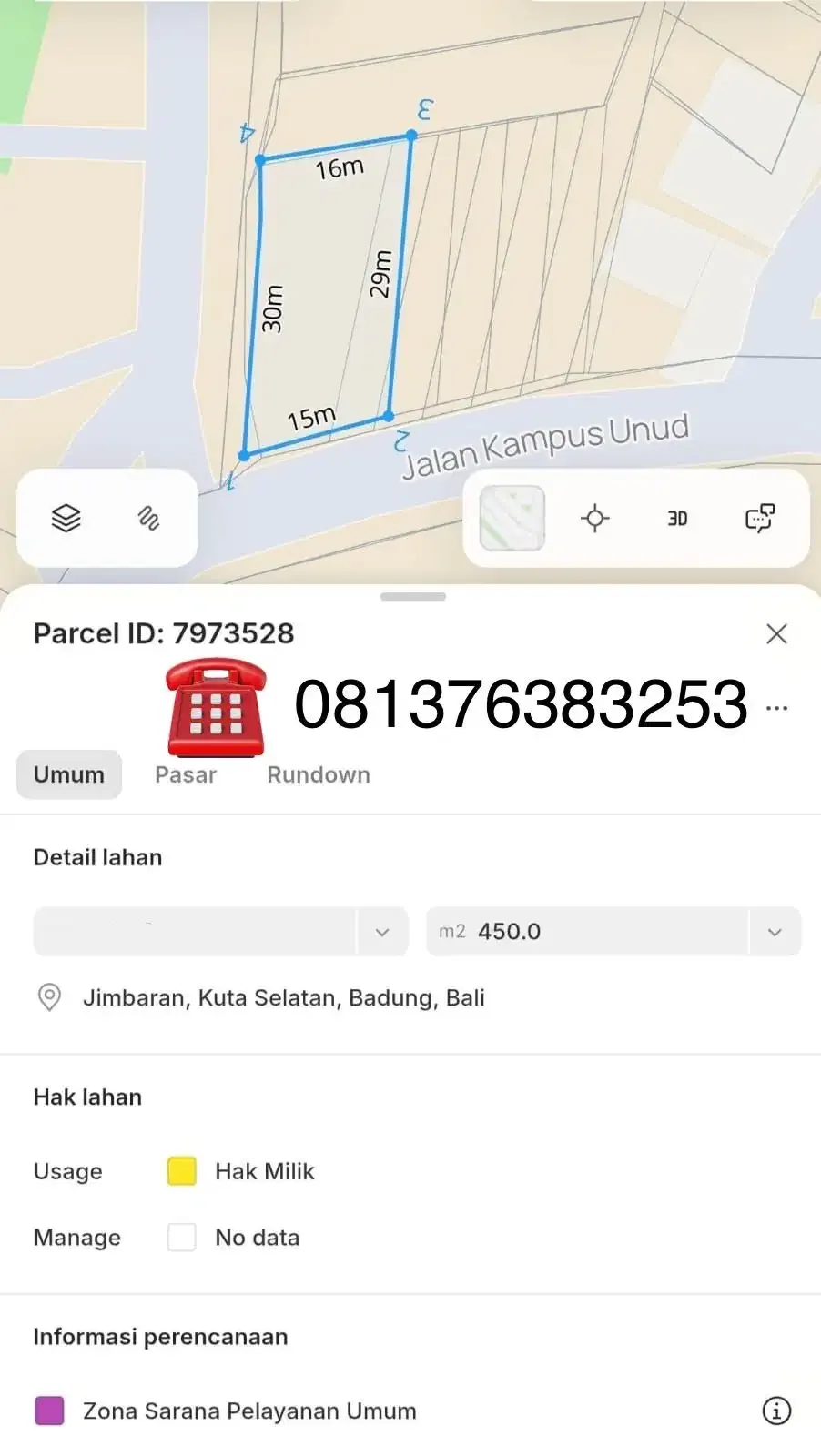 Tanah Strategis Jl Raya Kampus Unud Jimbaran - Image 6 of 6