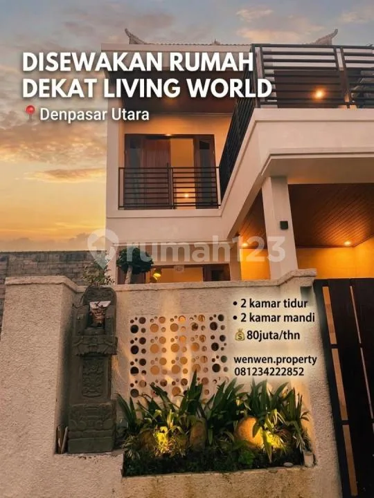 Disewakan Rumah Baru Dekat Living Word Denpasar Utara - Image 1 of 4