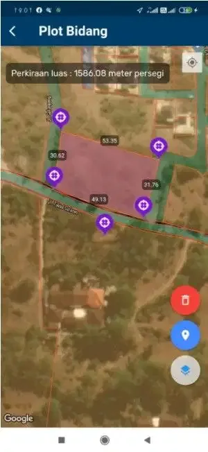 Leased Land 16 acres at Tukad Selatan Ungasan - Image 9 of 10